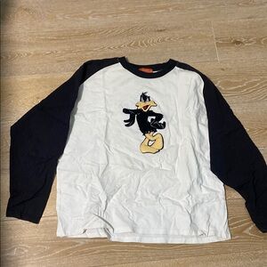 Kids Cartoon Character Long Sleeve Shirt - Black and White